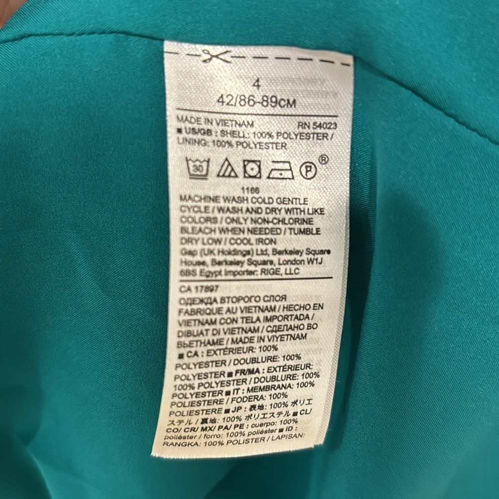 NWT Banana Republic Green SEXY spaghetti Strap Dress Item # 0002 - Picture 7 of 9